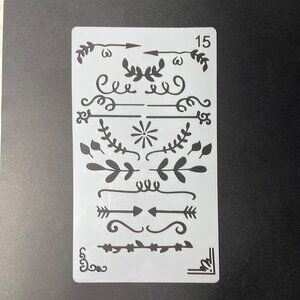 Reusable Art Planner Stencil Boarders Edges Mixed Media Supplies mq
